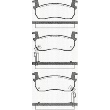 8110 14927 TRISCAN Комплект тормозных колодок, дисковый тормоз