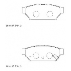 KD4708 ASIMCO Комплект тормозных колодок, дисковый тормоз