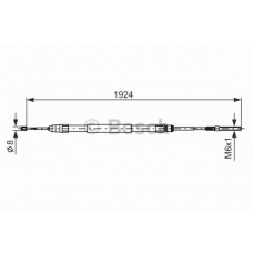 1 987 477 693 BOSCH Трос, стояночная тормозная система