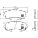 P 49 023 BREMBO Комплект тормозных колодок, дисковый тормоз