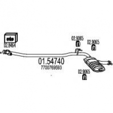 01.54740 MTS Средний глушитель выхлопных газов