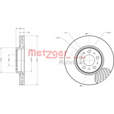 6110222 METZGER Тормозной диск