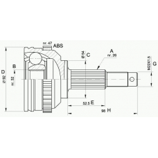 CVJ5447.10 OPEN PARTS Шарнирный комплект, приводной вал