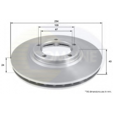 ADC1040V COMLINE Тормозной диск