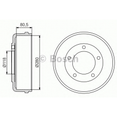 0 986 477 203 BOSCH Тормозной барабан