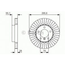 0 986 479 V38 BOSCH Тормозной диск