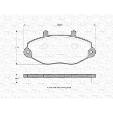 363702160552 MAGNETI MARELLI Комплект тормозных колодок, дисковый тормоз