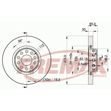 BD-8015-50 FREMAX Тормозной диск