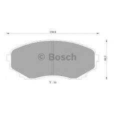 0 986 AB2 350 BOSCH Комплект тормозных колодок, дисковый тормоз