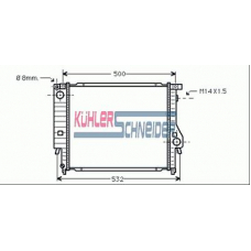 1415001 KUHLER SCHNEIDER Радиатор, охлаждение двигател