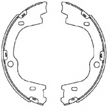 8DA 355 050-271 HELLA Комплект тормозных колодок, стояночная тормозная с