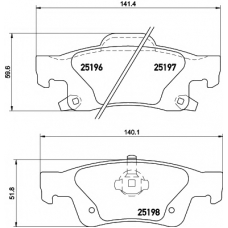 MDB3165 MINTEX Комплект тормозных колодок, дисковый тормоз