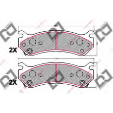 BP2038 DJ PARTS Комплект тормозных колодок, дисковый тормоз