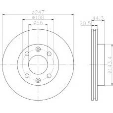 8DD 355 101-081 HELLA PAGID Тормозной диск