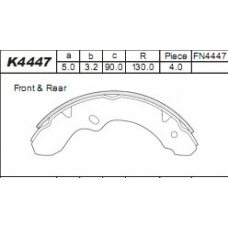 K4447 ASIMCO Комплект тормозных колодок