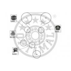 SK-1355AQ1 OPTIMAL Водяной насос + комплект зубчатого ремня