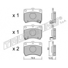 379.0 TRUSTING Комплект тормозных колодок, дисковый тормоз