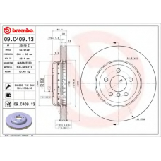 09.C409.13 BREMBO Тормозной диск