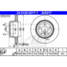 24.0120-0217.1 ATE Тормозной диск