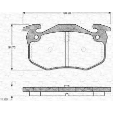 363702161065 MAGNETI MARELLI Комплект тормозных колодок, дисковый тормоз