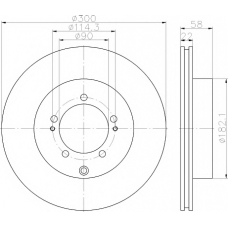 8DD 355 114-911 HELLA PAGID Тормозной диск