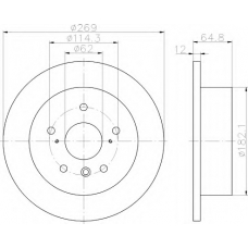 8DD 355 112-071 HELLA Тормозной диск