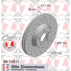 100.3318.52 ZIMMERMANN Тормозной диск