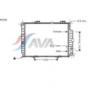 MS2208 AVA Радиатор, охлаждение двигателя