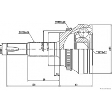 J2822128 HERTH+BUSS JAKOPARTS Шарнирный комплект, приводной вал