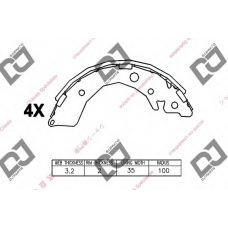 BS1329 DJ PARTS Комплект тормозных колодок