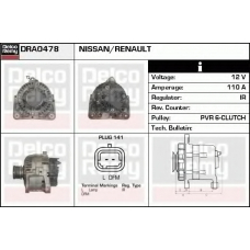 DRA0478 DELCO REMY Генератор