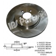 IBT-1090 IPS Parts Тормозной диск