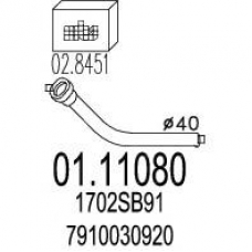 01.11080 MTS Труба выхлопного газа
