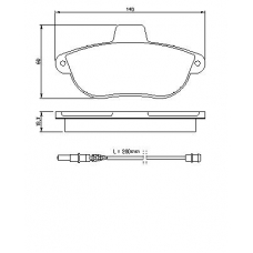 0 986 424 415 BOSCH Комплект тормозных колодок, дисковый тормоз