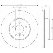 8DD 355 122-001 HELLA Тормозной диск