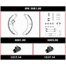 SPK 3081.00 WOKING Комплект тормозов, барабанный тормозной механизм