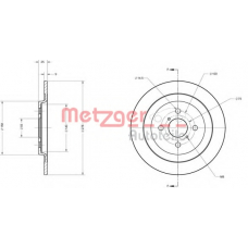 61173.00 METZGER Тормозной диск