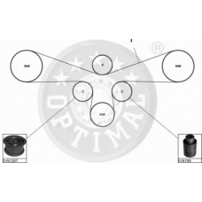 SK-1386 OPTIMAL Комплект ремня грм