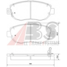 P 83 037 ABS Комплект тормозных колодок, дисковый тормоз