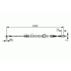 1 987 477 855 BOSCH Трос, стояночная тормозная система