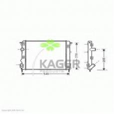 31-0972 KAGER Радиатор, охлаждение двигателя