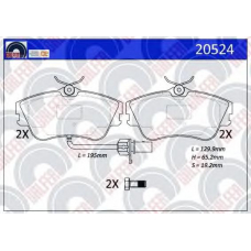 20524 GALFER Комплект тормозных колодок, дисковый тормоз