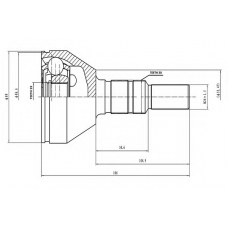 AW1510914 AYWIPARTS Шарнирный комплект, приводной вал