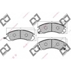 BP1024 DJ PARTS Комплект тормозных колодок, дисковый тормоз