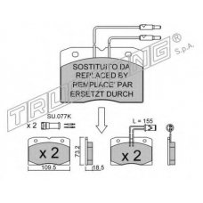 053.1 TRUSTING Комплект тормозных колодок, дисковый тормоз
