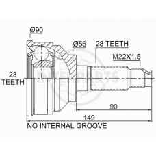 OJ-0485 InterParts Шарнирный комплект, приводной вал