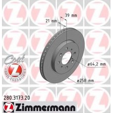 280.3173.20 ZIMMERMANN Тормозной диск