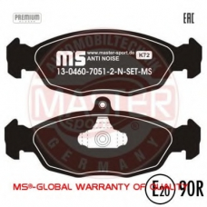 13046070512N-SET-MS MASTER-SPORT Комплект тормозных колодок, дисковый тормоз