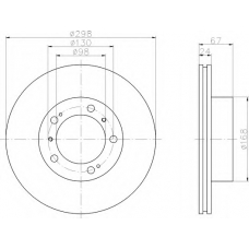 8DD 355 121-571 HELLA Тормозной диск