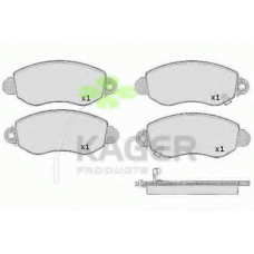 35-0574 KAGER Комплект тормозных колодок, дисковый тормоз